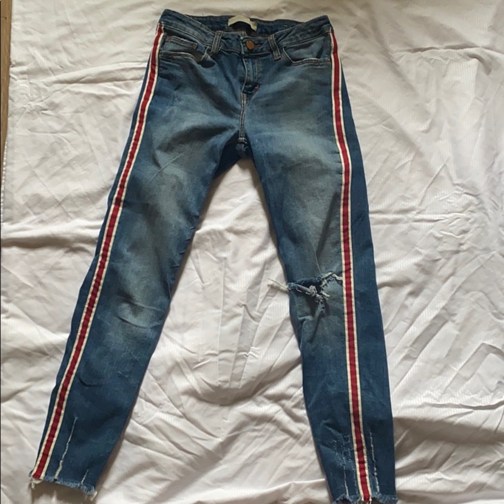Zara Red&White striped jeans